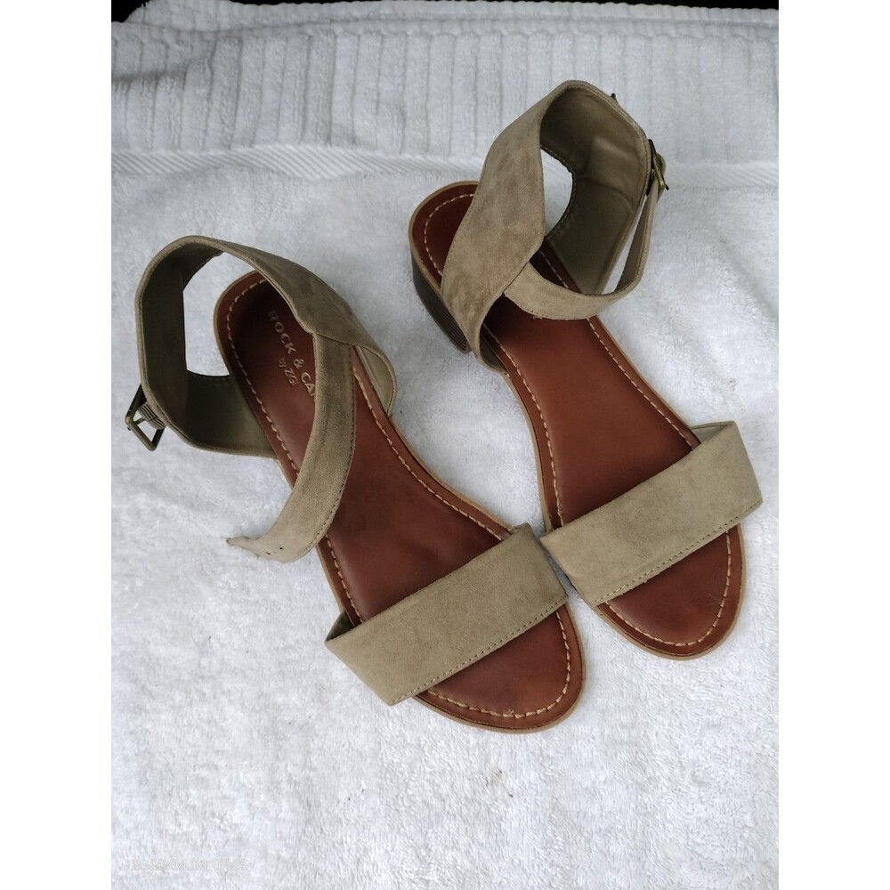 Rock & Candy Sandals By Zigi Women Sz 8.5  Nixie Strappy Flat Heel Tan